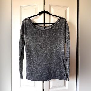 Joe’s grey stone washed sweater long sleeve cardigan small brand new